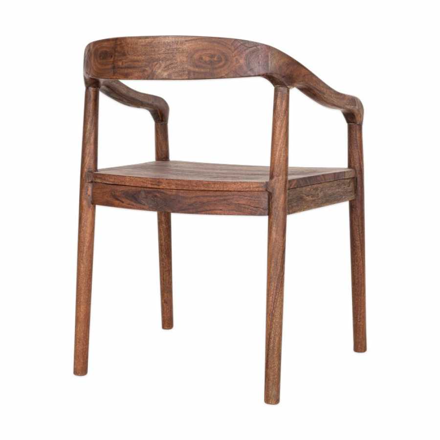 Nkuku Anbu Acacia Dining Chair - Washed Walnut