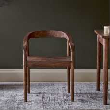 Nkuku Anbu Acacia Dining Chair - Washed Walnut